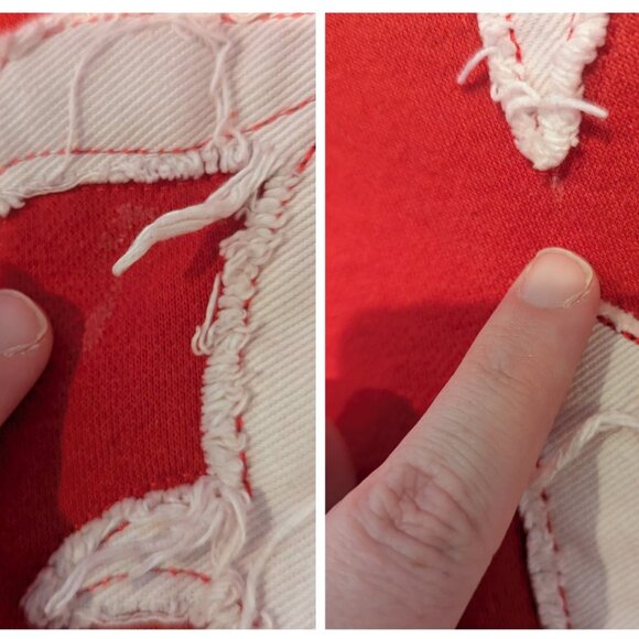 Y2K Life Of Sin Distressed Embroidered Bling Cross Hoodie - Picture 6 of 16